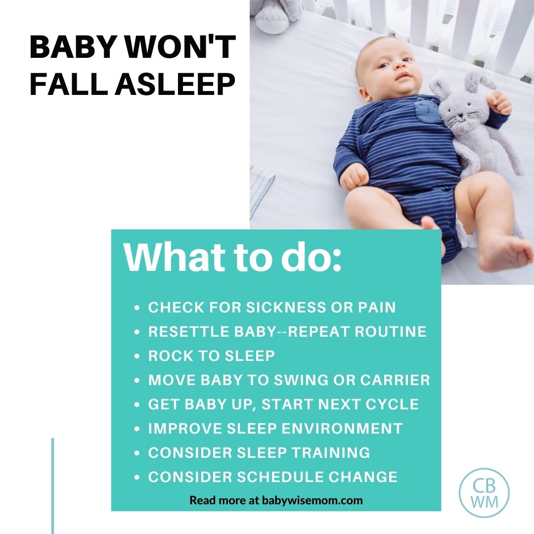 Baby won't fall asleep graphic what to do
