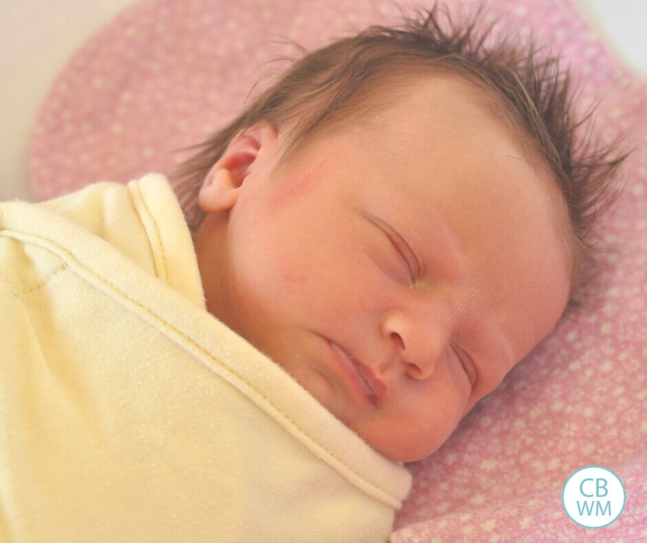 Baby in a bassinet