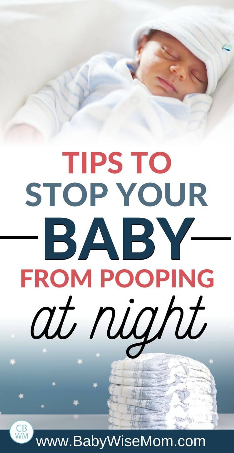 Stop baby poop at night pinnable image
