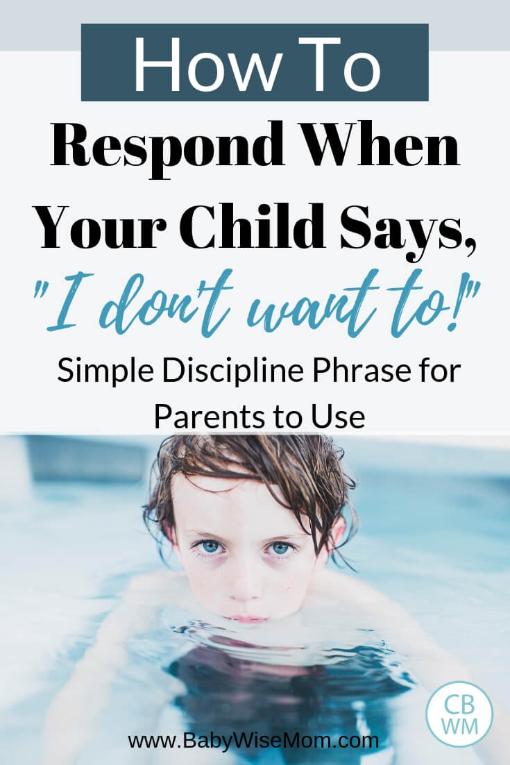 How to respond when your child says I don't want to text with a photo of a boy in the water
