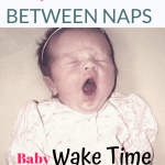 Baby yawning with text overlay