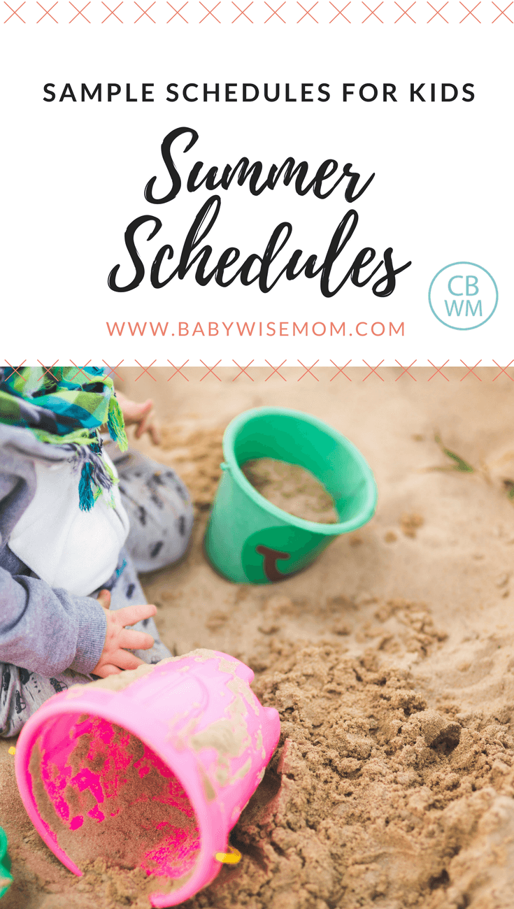 Sample Summer Schedules for Kids Sample Summer Schedules for Kids