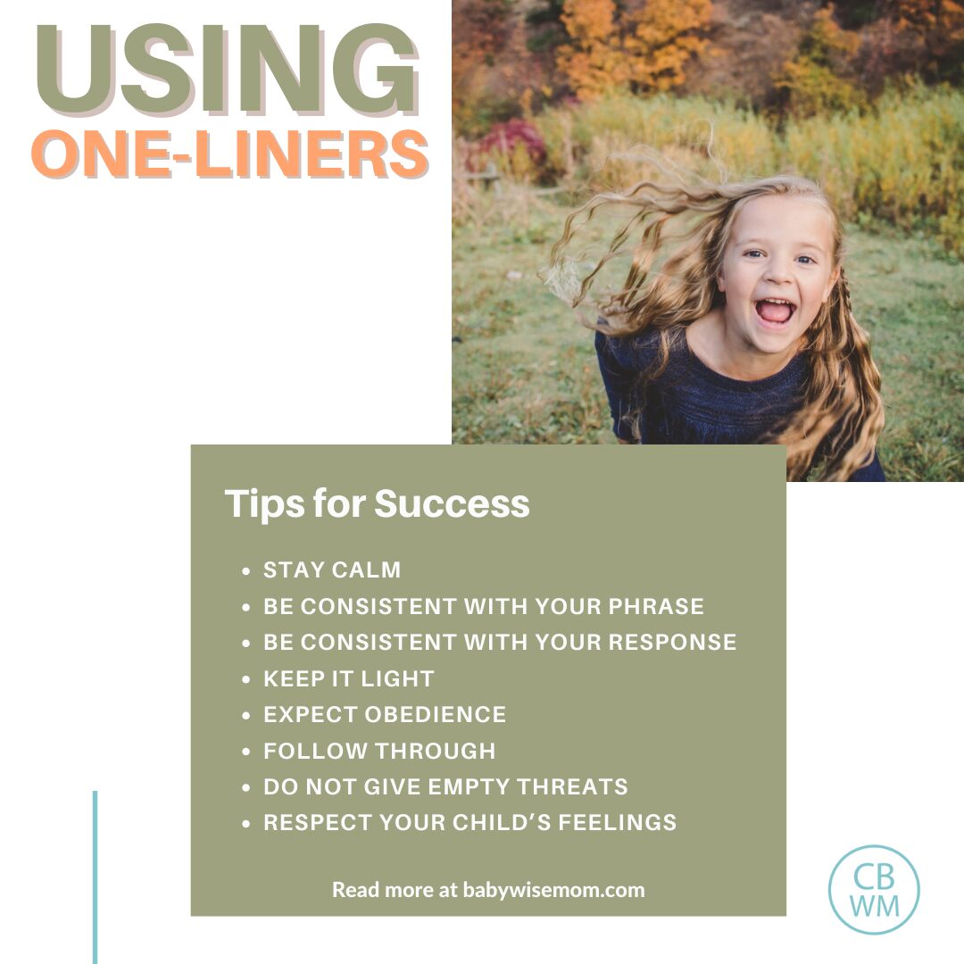 Tips for using one-liners graphic