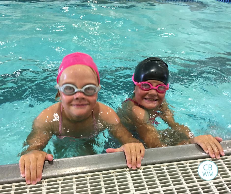 Kaitlyn and McKenna at swim lessons