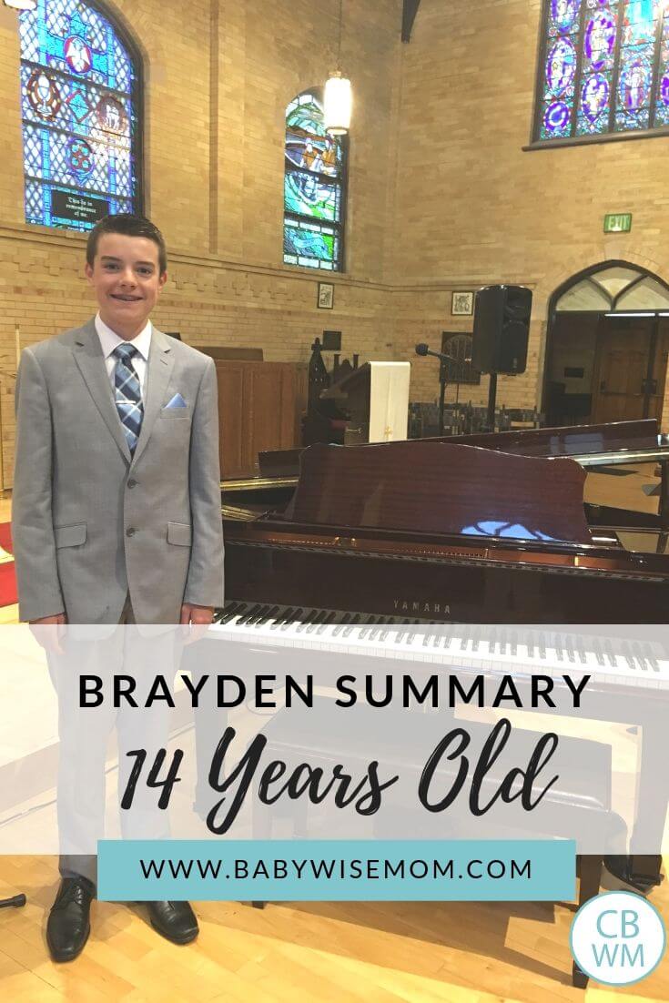 Brayden summary pinnable image with a photo of Brayden at the grand pianio