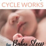 Why the eat wake sleep cycle works for baby sleep Pin image with a picture of a baby sleeping