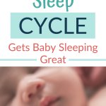 How the eat wake sleep cycle works to get baby sleeping great with a picture of a baby sleeping