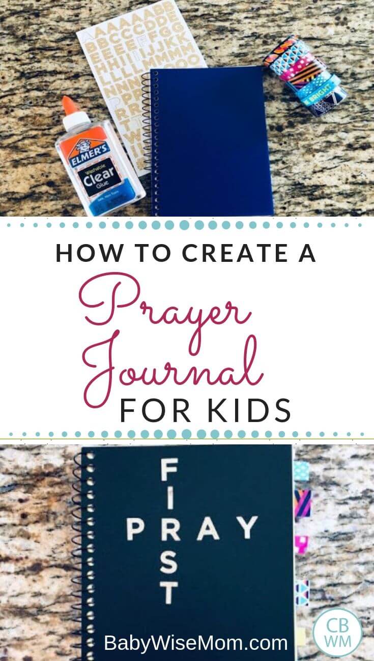 How to create a prayer journal for kids pinnable image