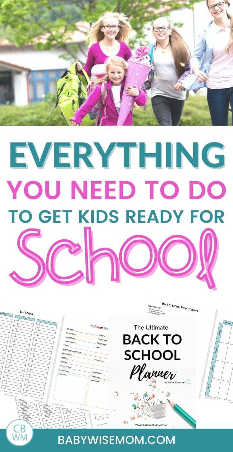 list for getting ready for back to school pinnable image