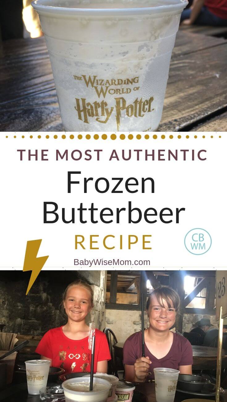 Authentic Frozen Butterbeer Copycat Recipe Pinnable image