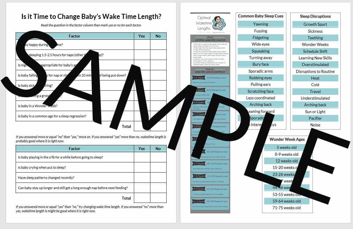 Wake Time Length Worksheet