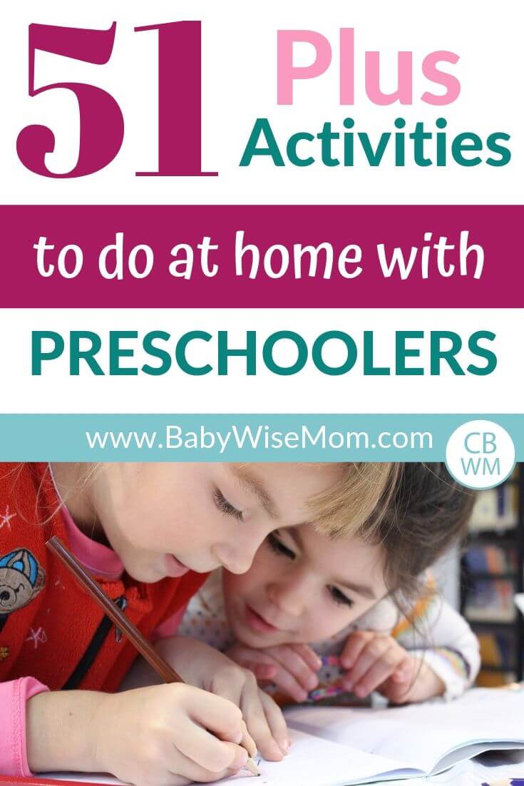 51 plus activities to do at home with preschoolers pinnable image