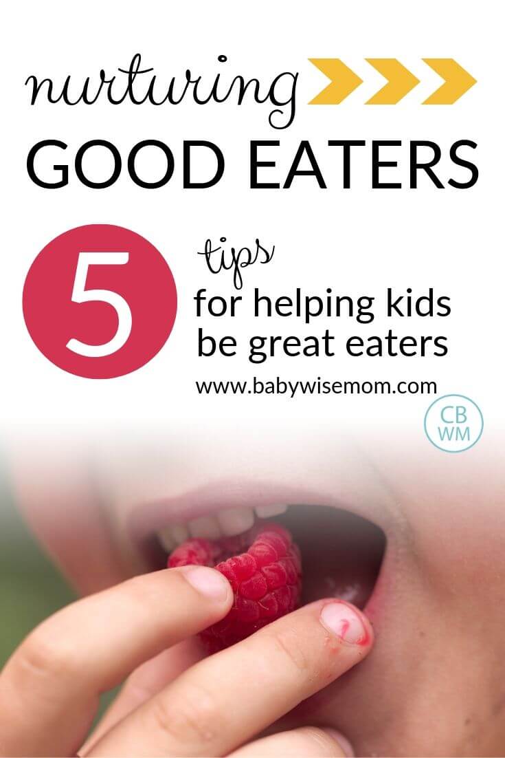 5 tips for nurturing good eaters pinnable image