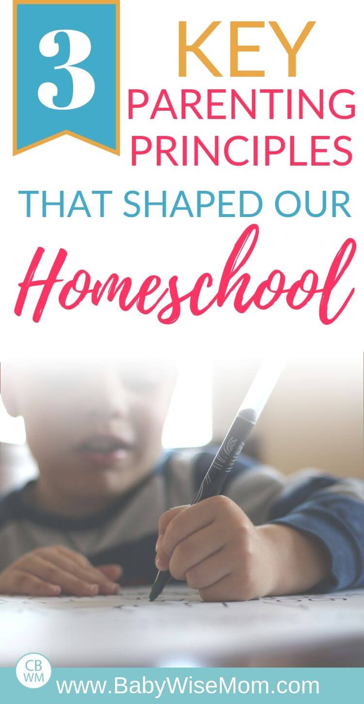 3 key parenting principles that shaped our homeschool pinnable image for pinterest