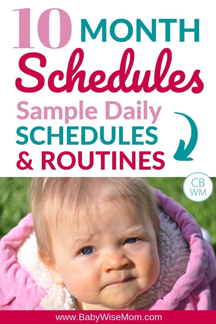 Babywise Sample Schedules Ten Months Old Babywise Mom