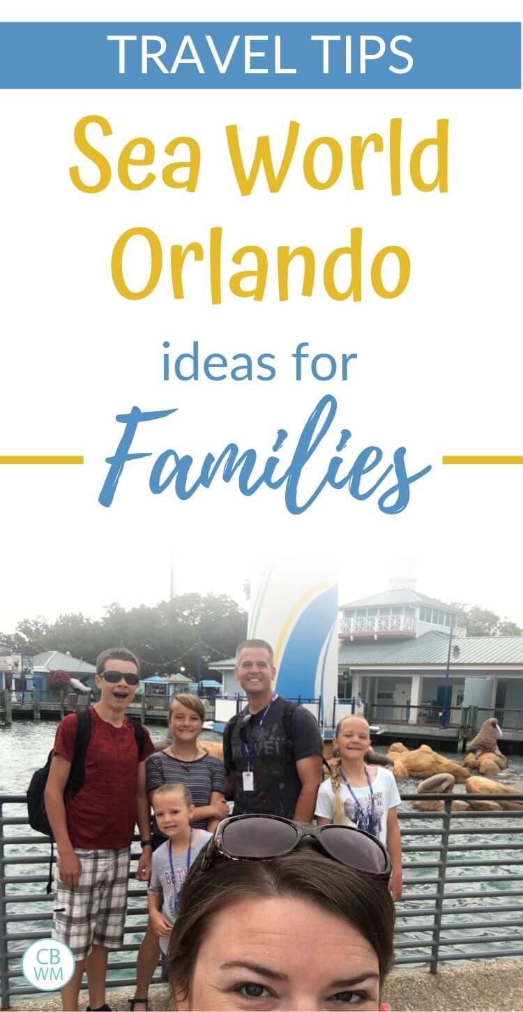 Sea World Orlando Travel Tips for families pinnable image