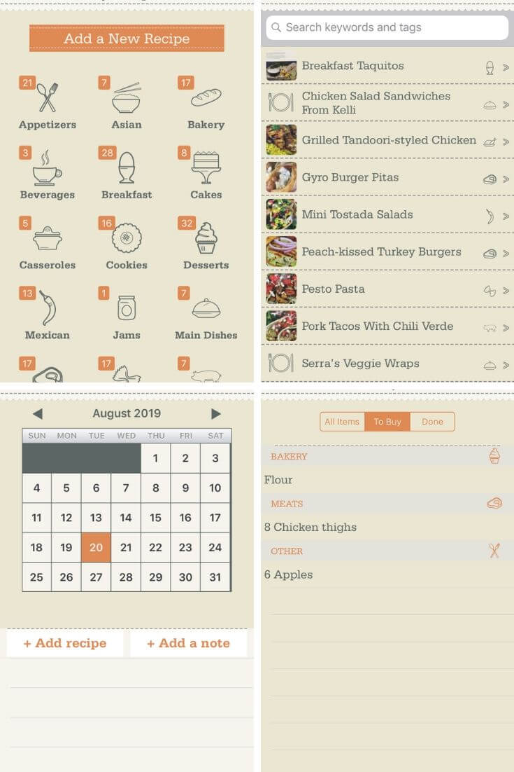 OrganizEat App screenshots