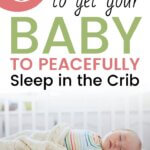 How to get baby sleeping in the crib Pinnable Image