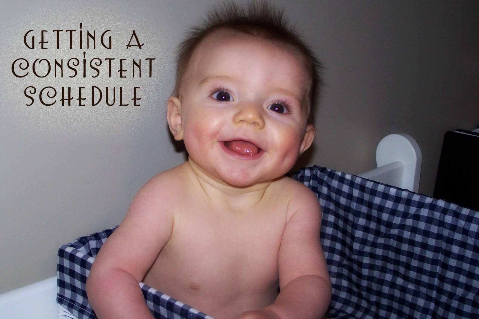 How to get your baby on a predictable and consistent schedule. Baby's days can be predictable and do not have to be random from day to day. 