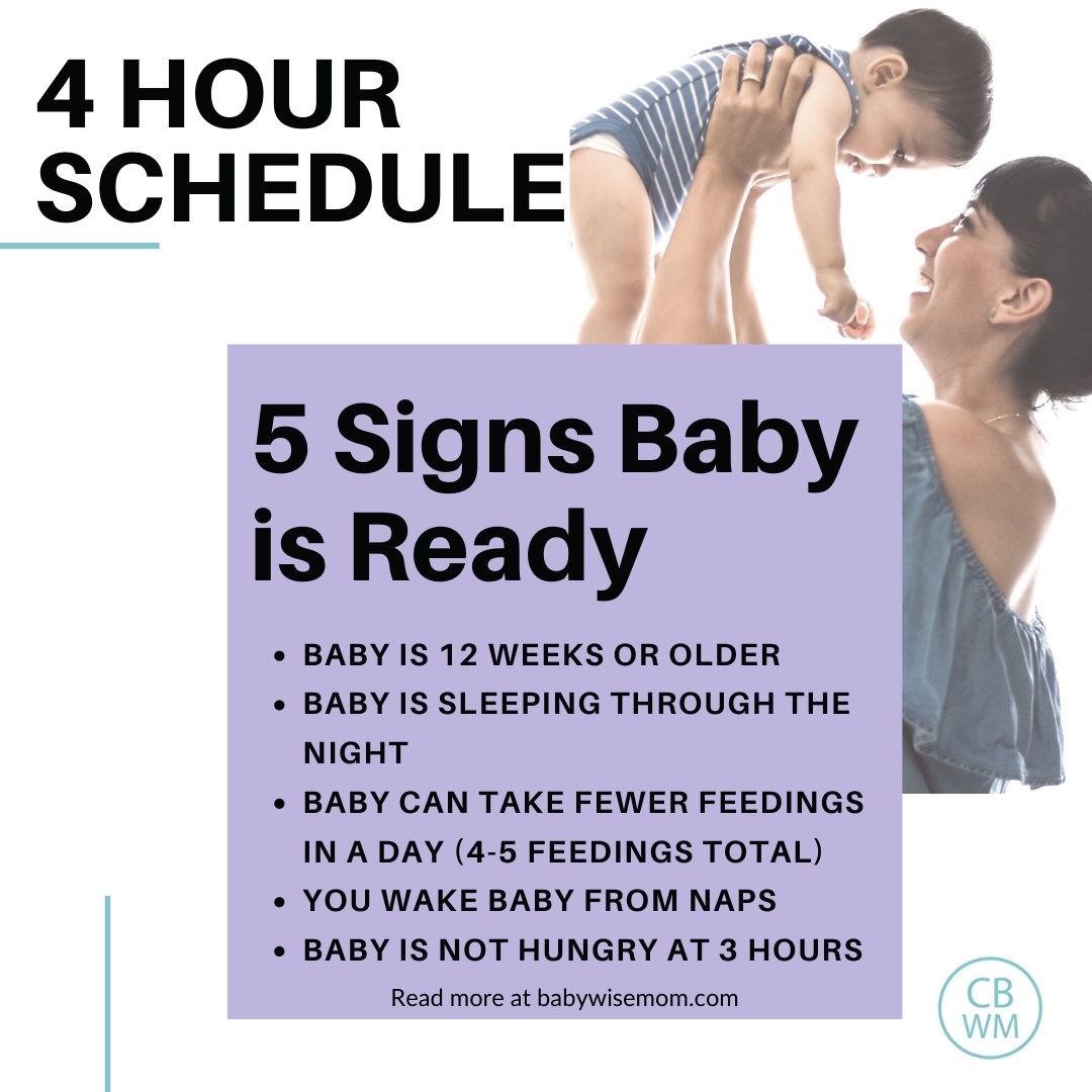 4 hour schedule signs baby is ready