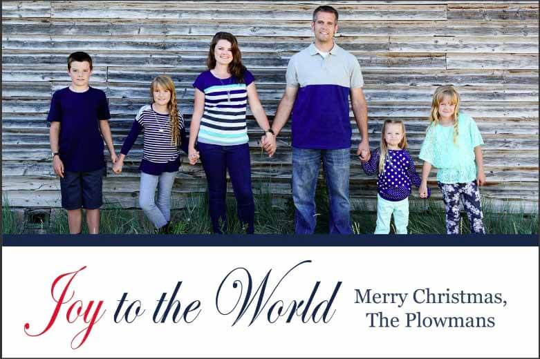 2016 Plowman Family Christmas Card