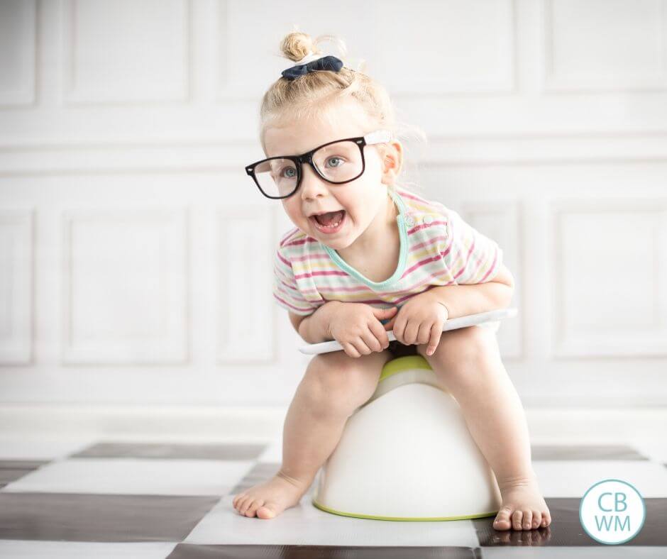 Girl sitting on the potty