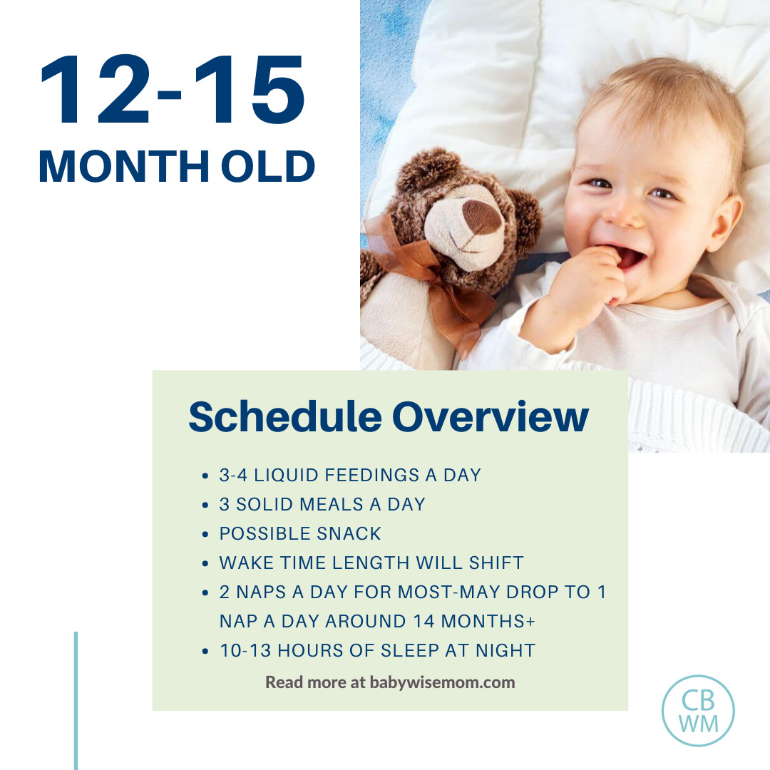 12 month / 1 year old sleep schedule: Bedtime and nap schedule