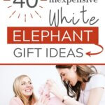 White Elephant gift ideas pinnable image
