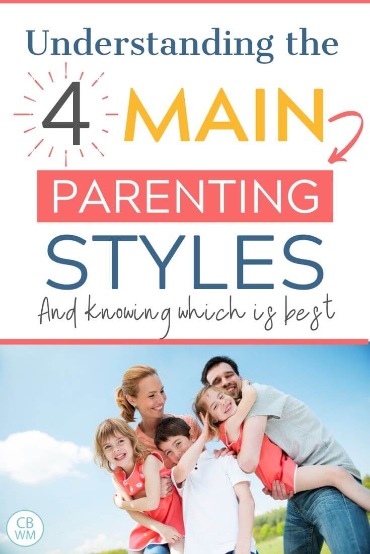 4 main parenting styles pinnable image