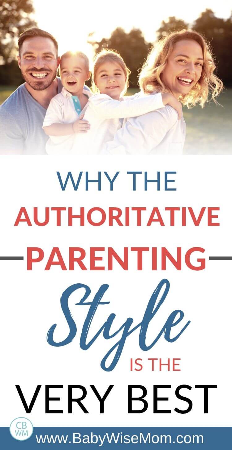 Authoritative parenting style pinnable image