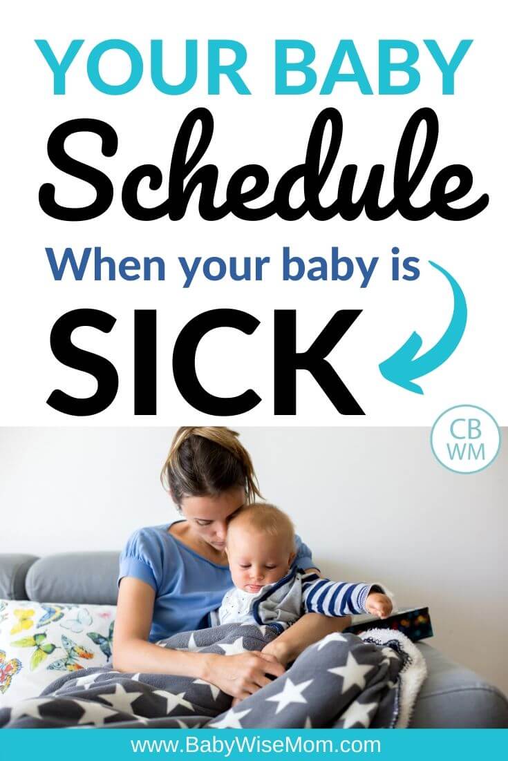 Your baby schedule when your baby is sick pinnable image