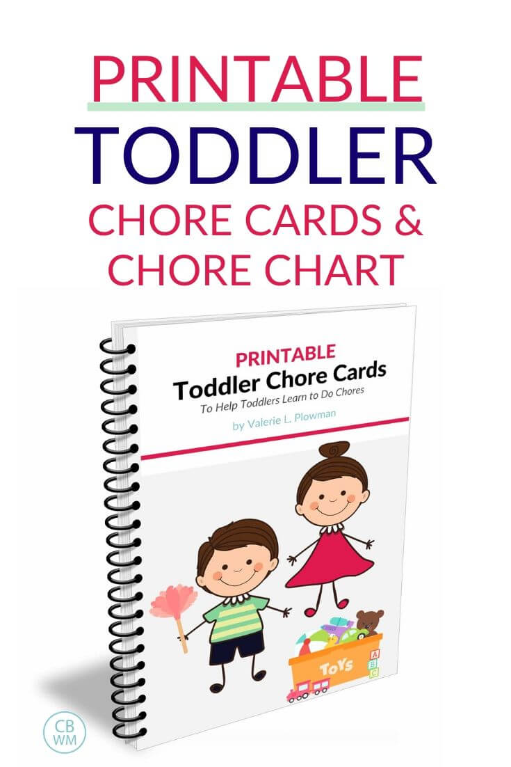 Printable toddler chore cards pinnable image