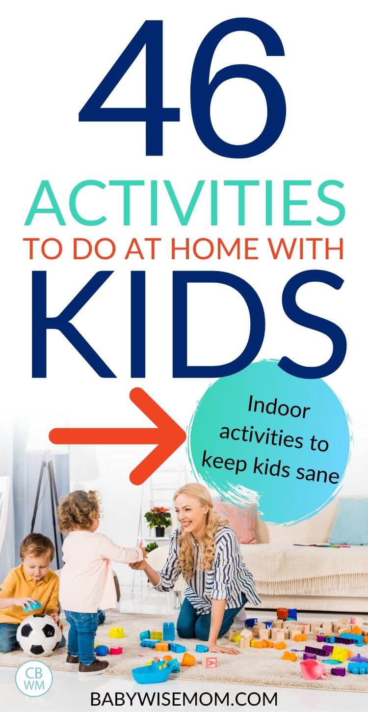 Activities to do at home with kids pinnable image