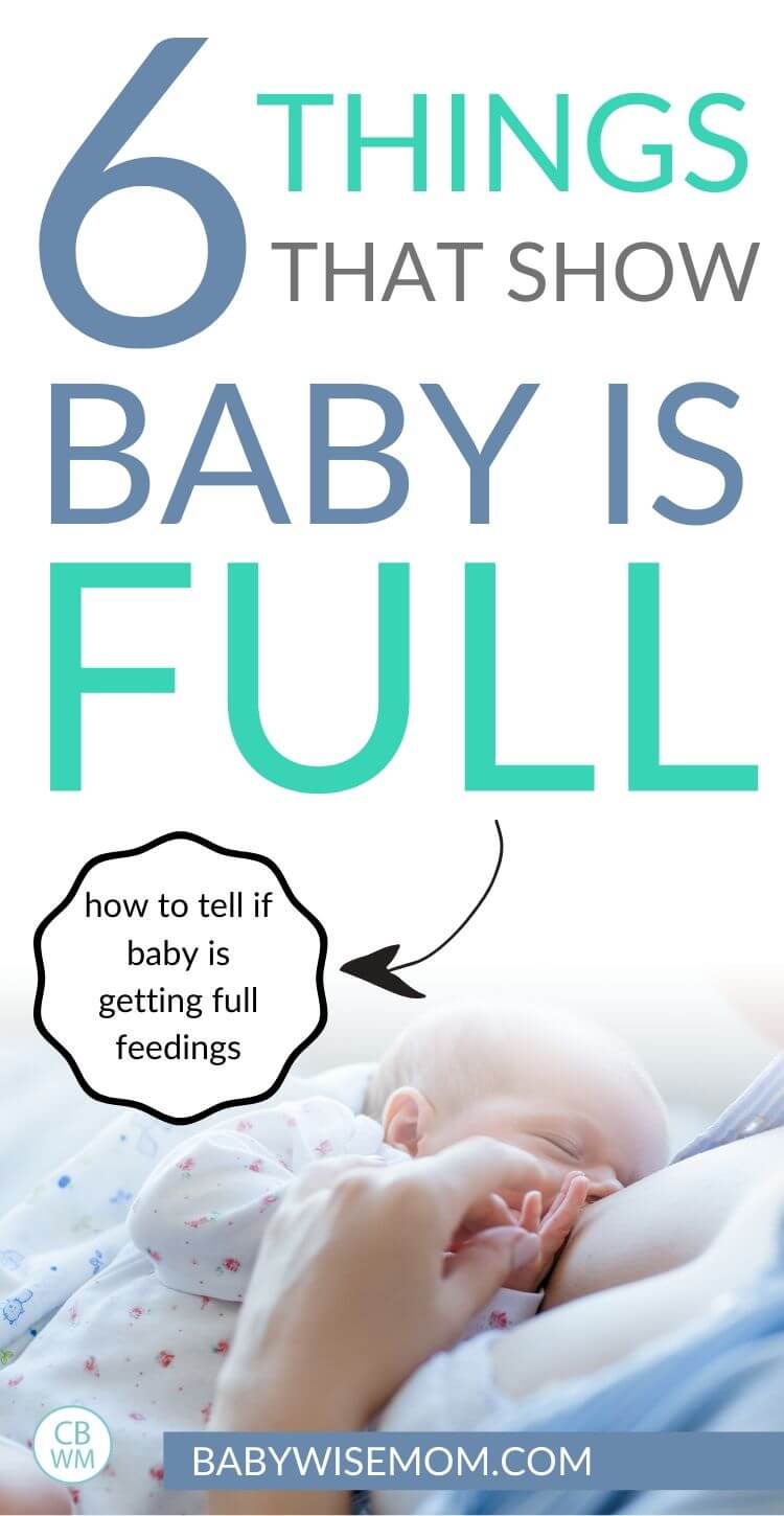 How to tell if baby is full pinnable image