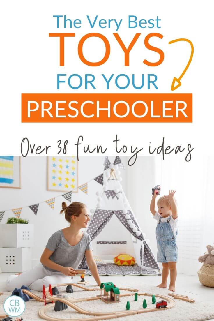 Great toys for your preschooler pinnable image