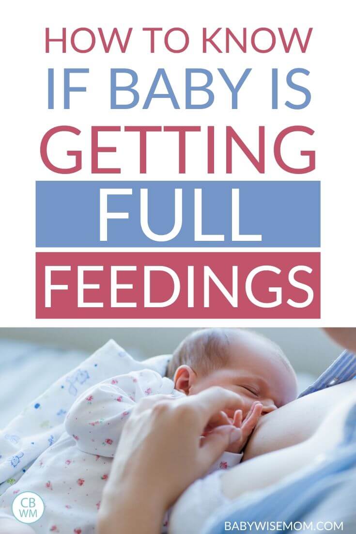 How to know if baby is getting full feedings pinnable image