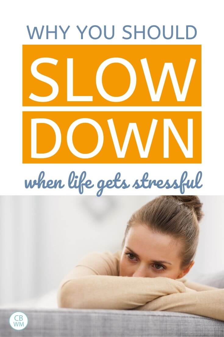 Why you should slow down when life gets stressful pinnable image