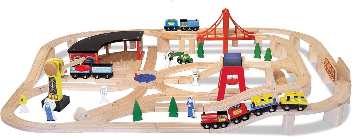 Melissa and Doug Wooden Railway set