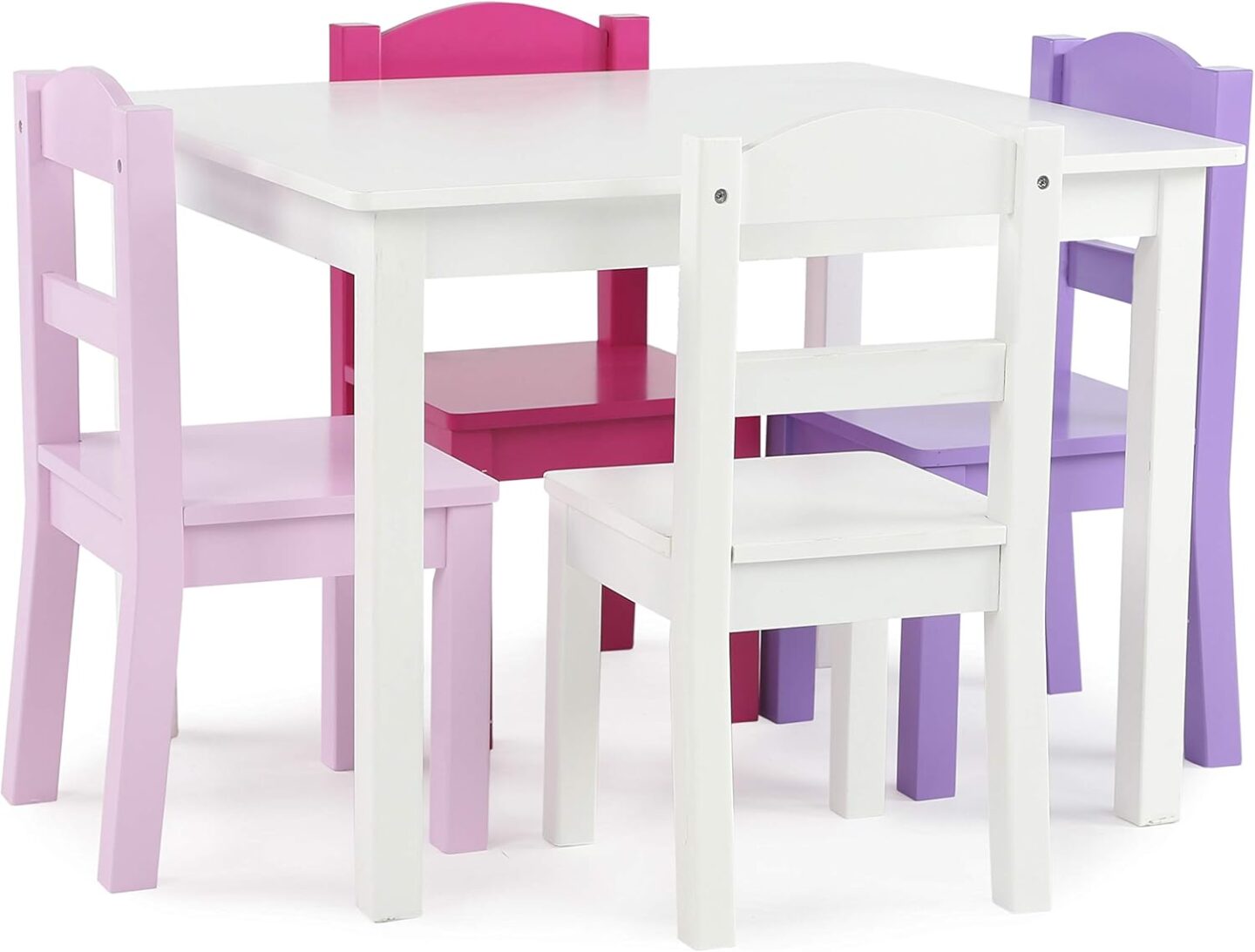 Humble Crew Kids Wooden Table and 4 Chairs Set