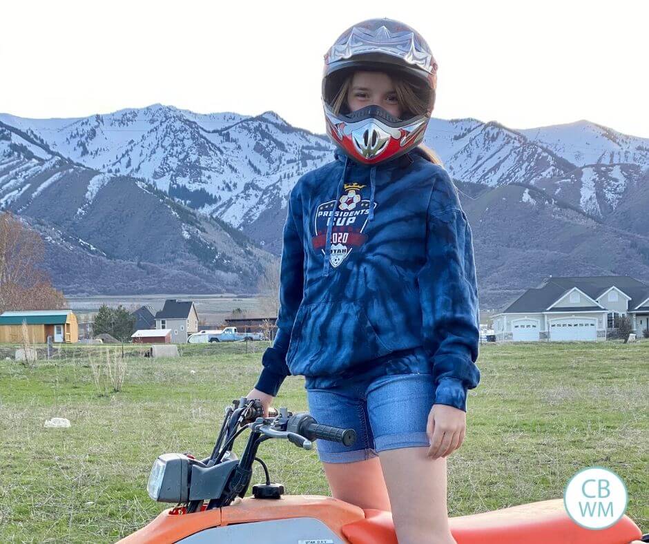 Kaitlyn on a 4-wheeler