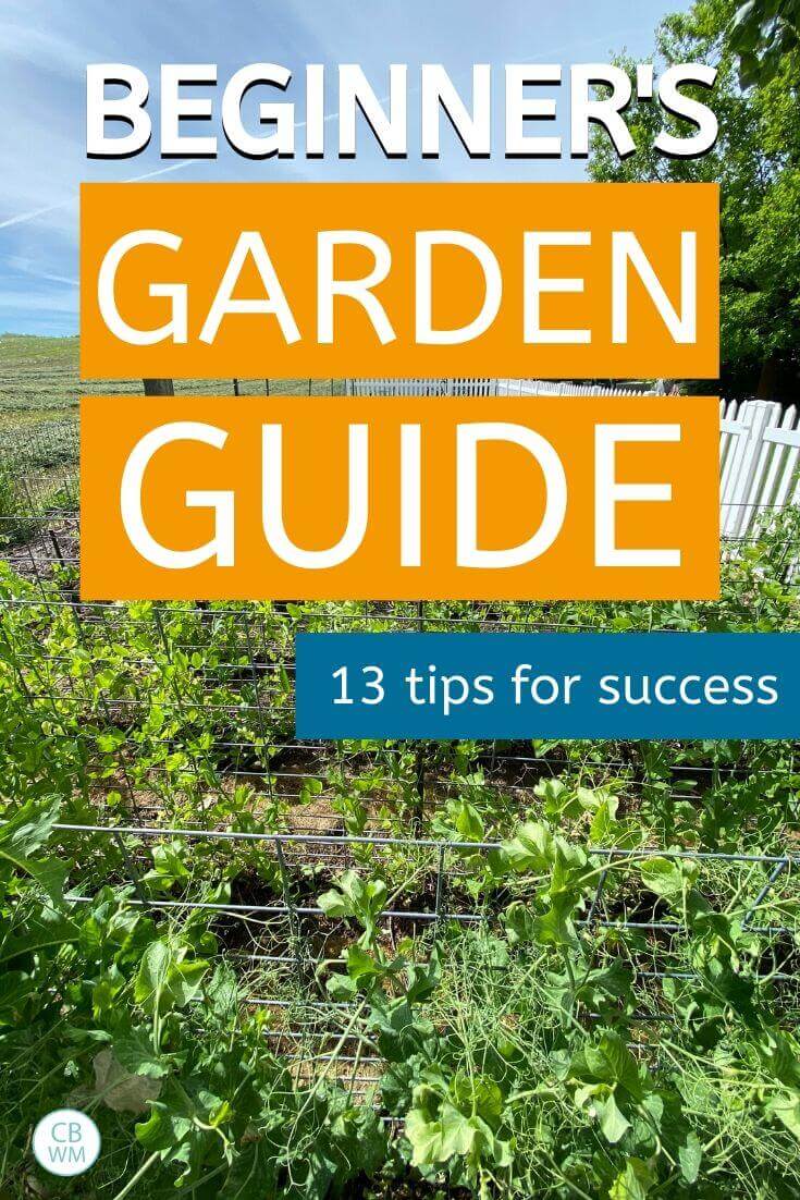 Beginner's garden guide pinnable image