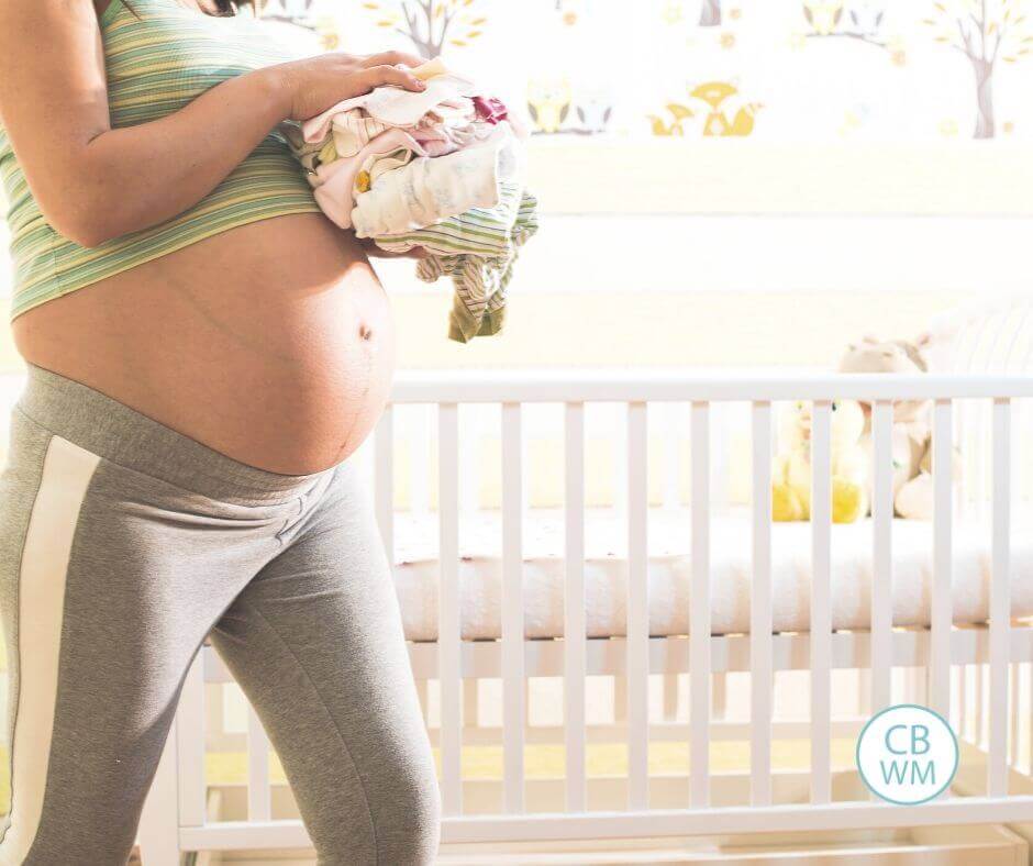 Pregnant mom in the nursery