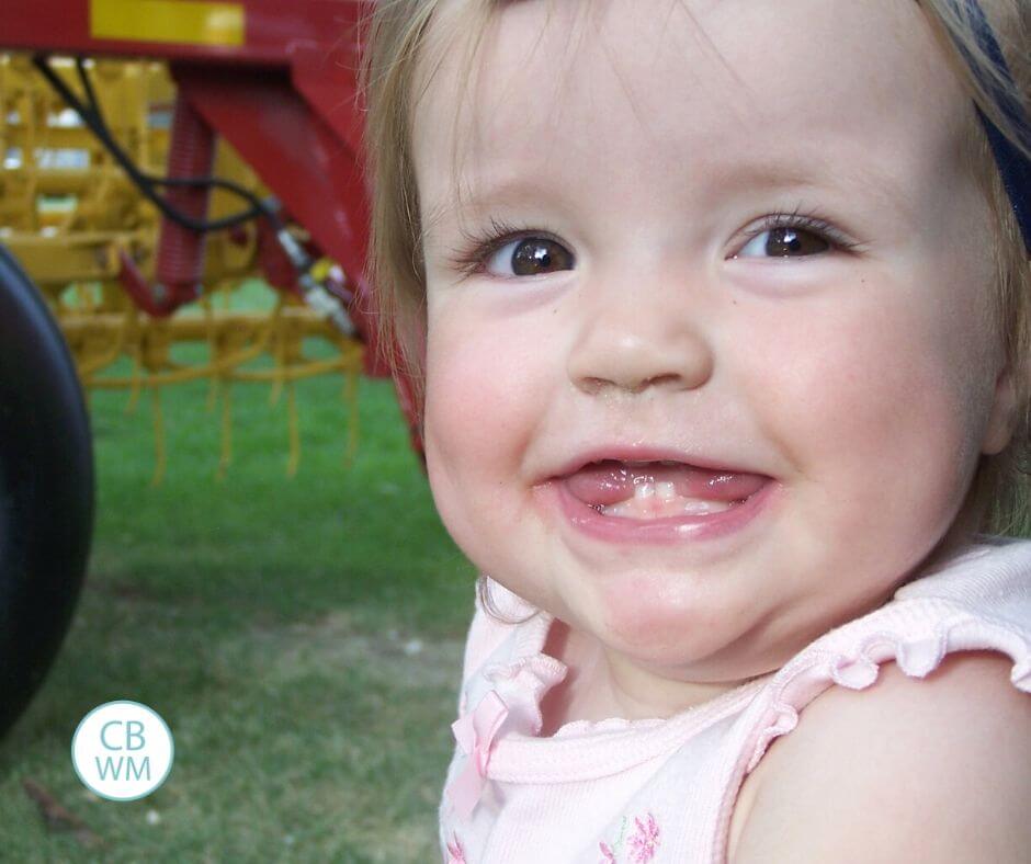 pretoddler happily smiling