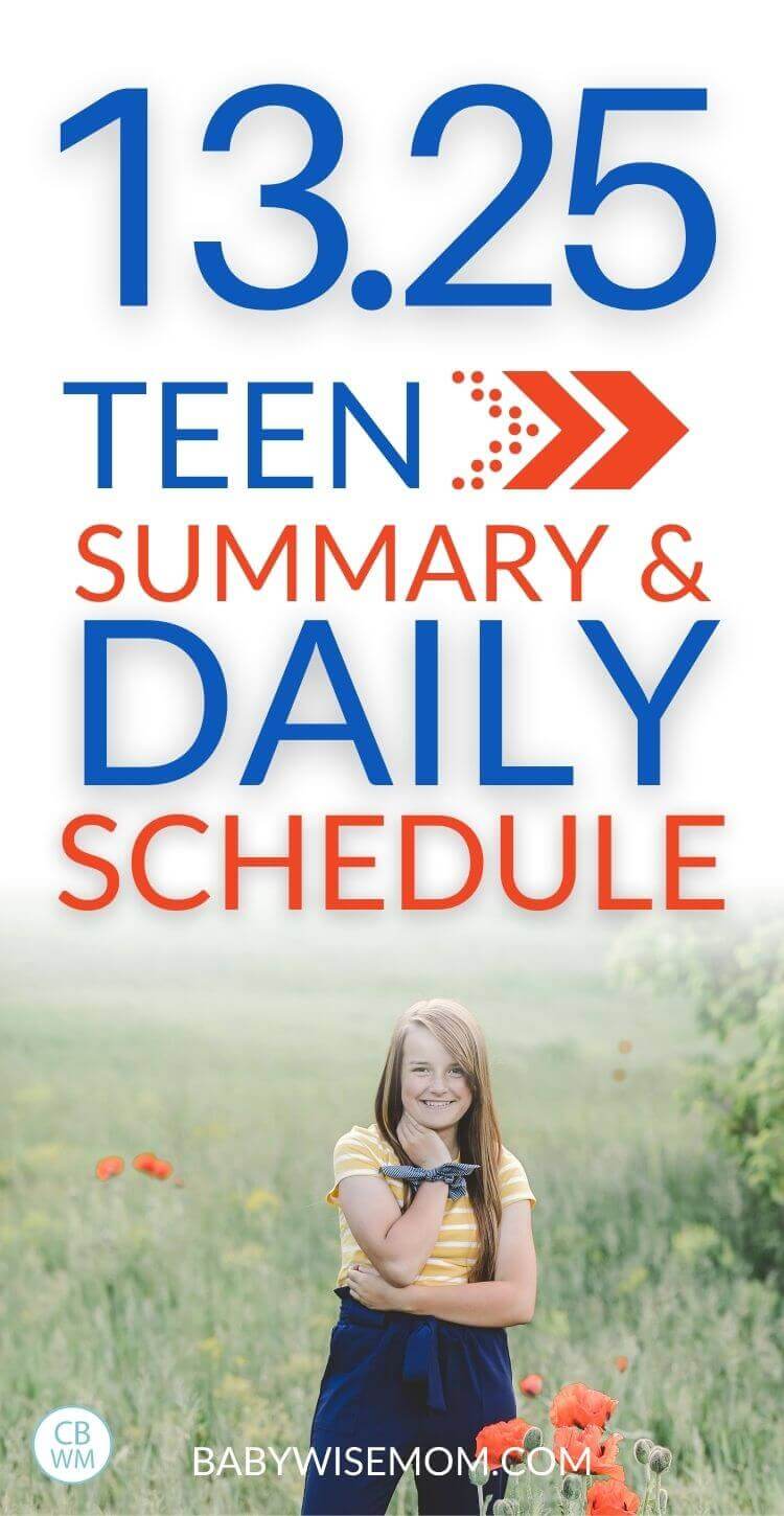 13.25 teen summary and daily schedule pinnable image