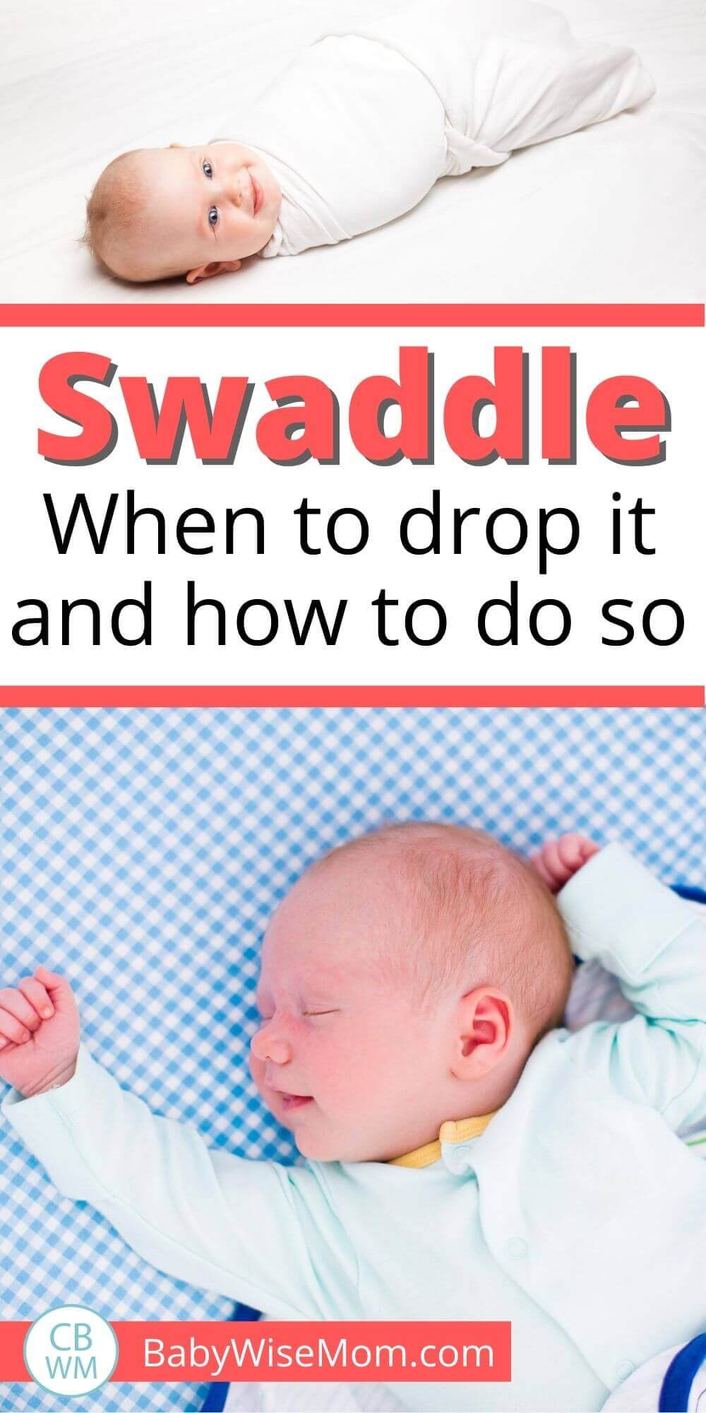 Drop baby swaddle pinnable image