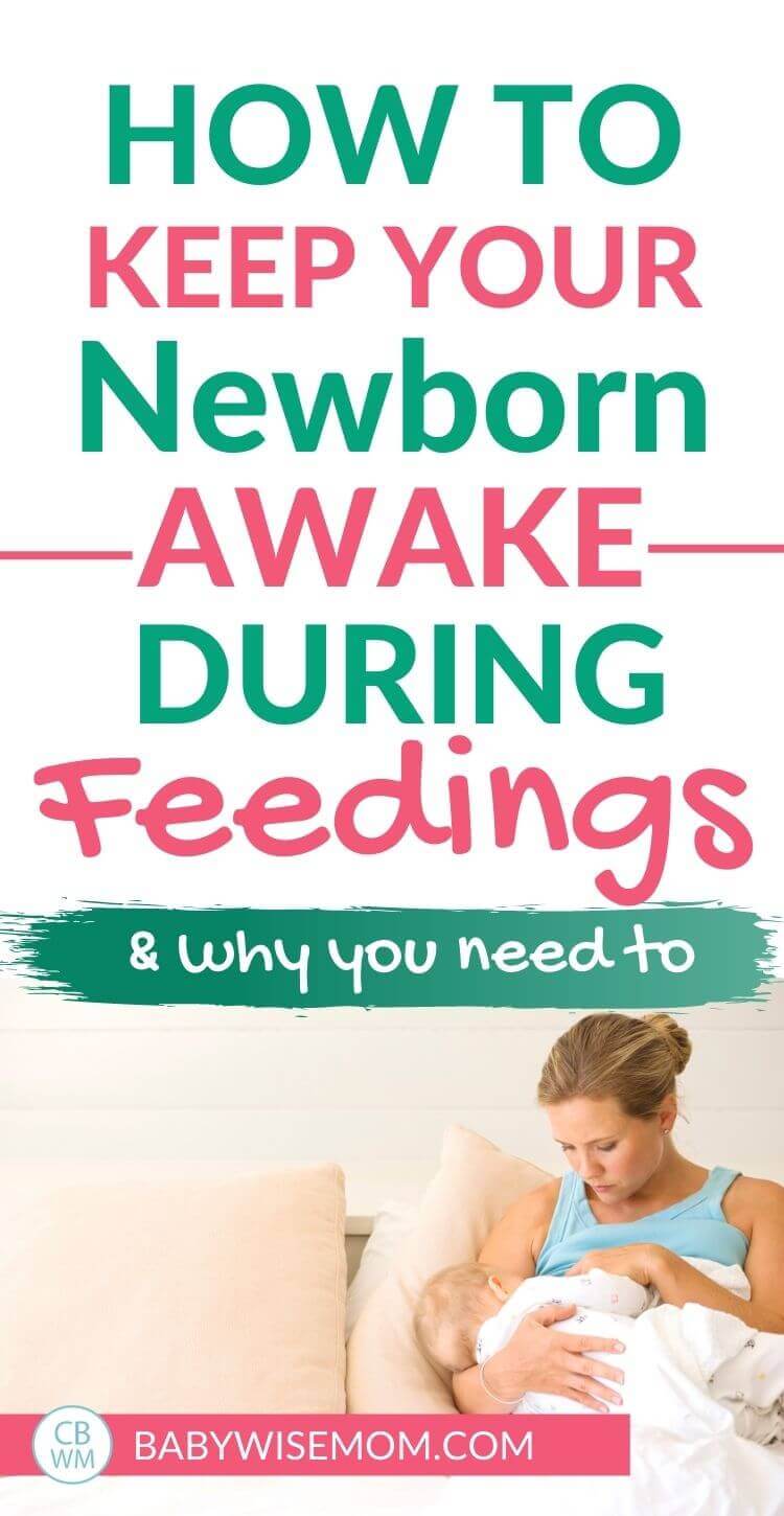 How to keep newborn awake for feedings pinnable image