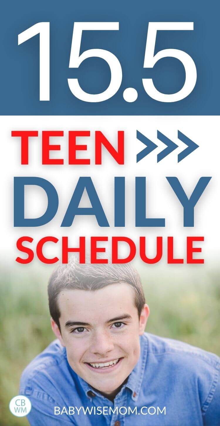 15.5 year old teen summary and schedule