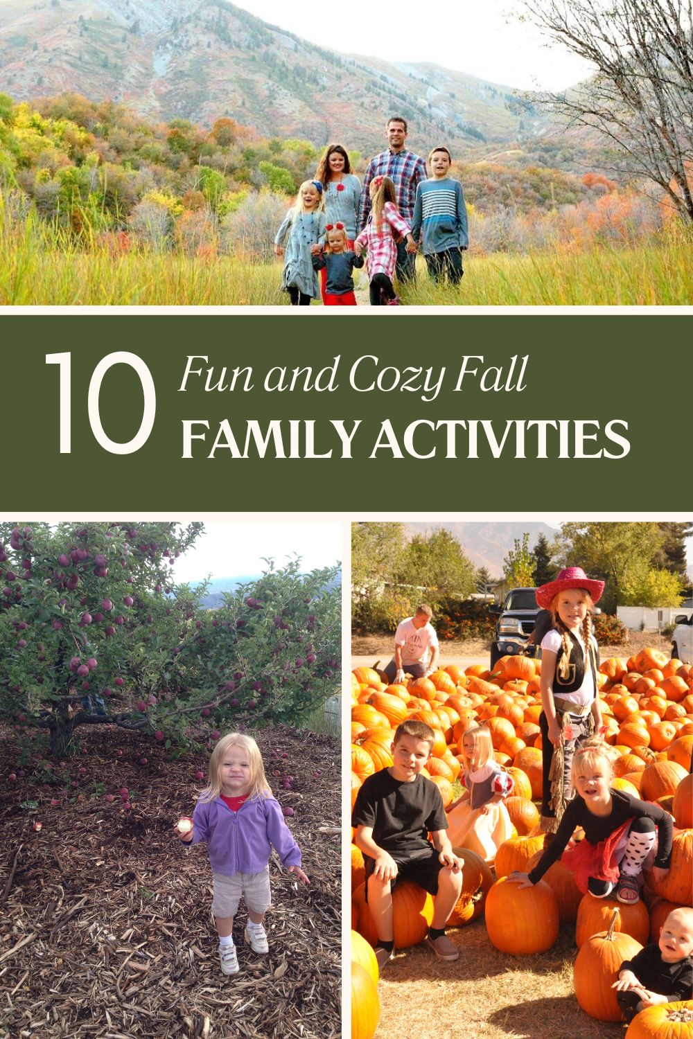 Fall family activities pinnable image