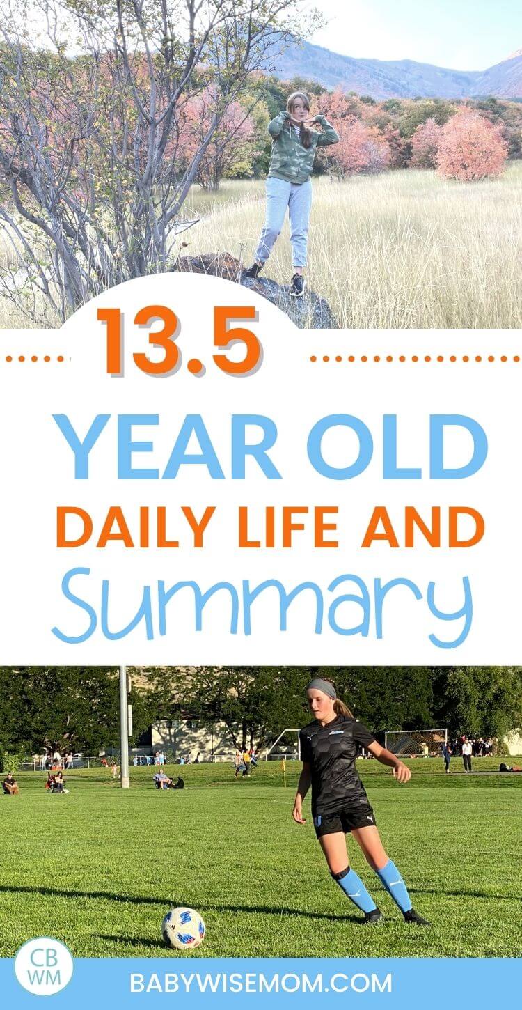 13.5 year old teen summary and schedule