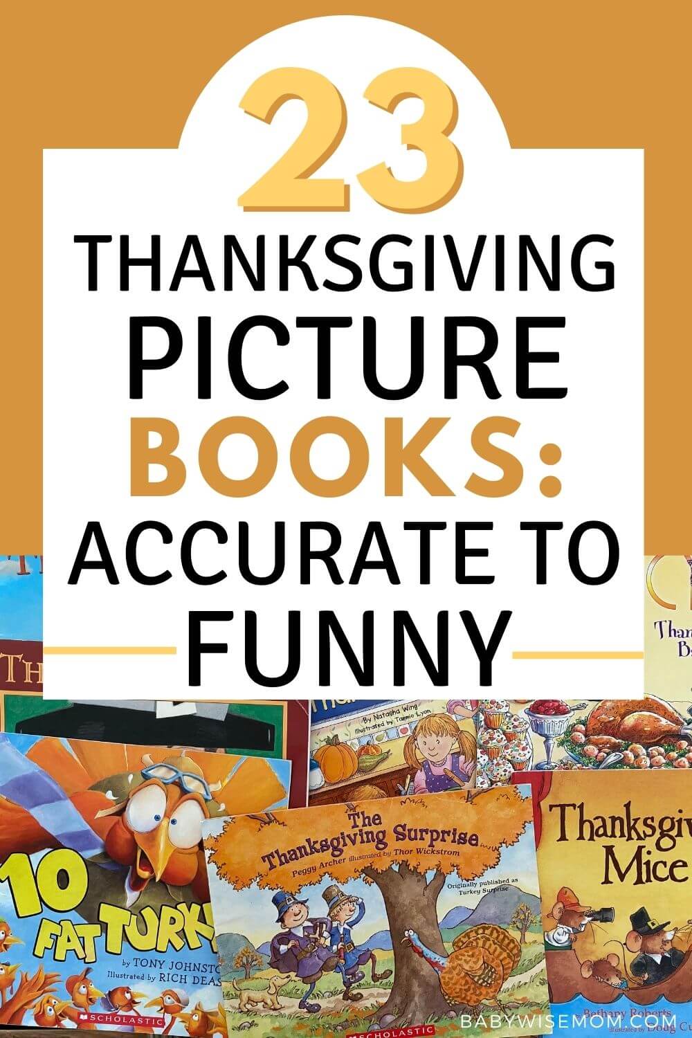 23 Thanksgiving picture books pinnable image